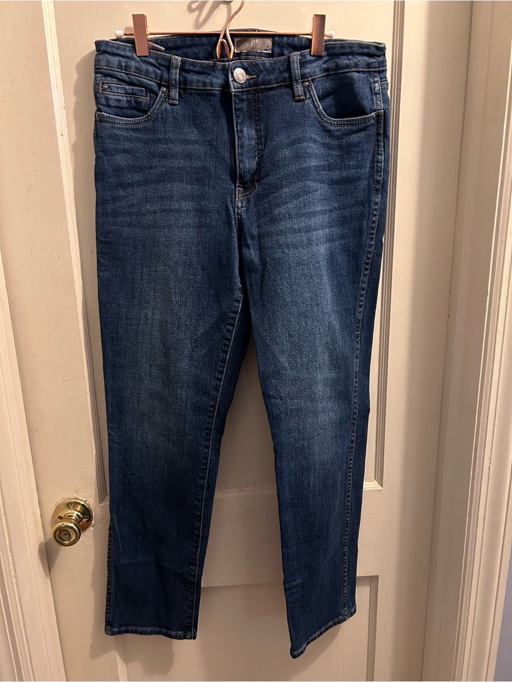Kut from the Kloth Catherine Ab Fab Boyfriend Jeans in Dark Blue Denim Size 10